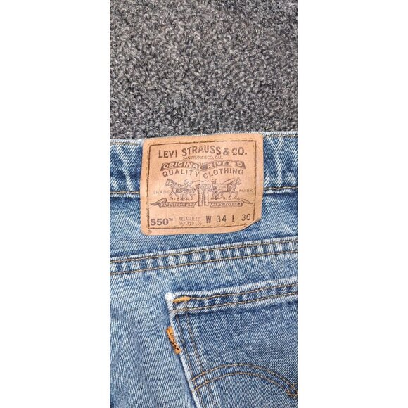 Vintage Levi's 550 Orange Tab Jeans Mens 34x30 Relaxed Tapered Fit USA Made - Picture 4 of 5